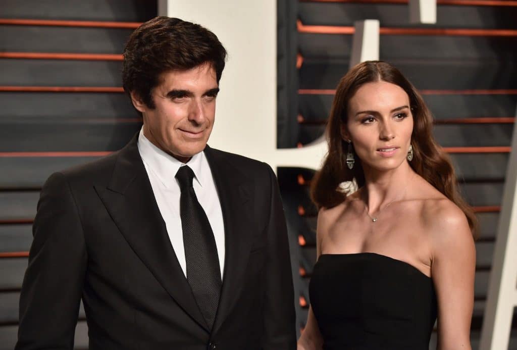 David Copperfield with wife Chloe Gosselin at 2016 Vanity Fair Oscar Party - Arrivals
